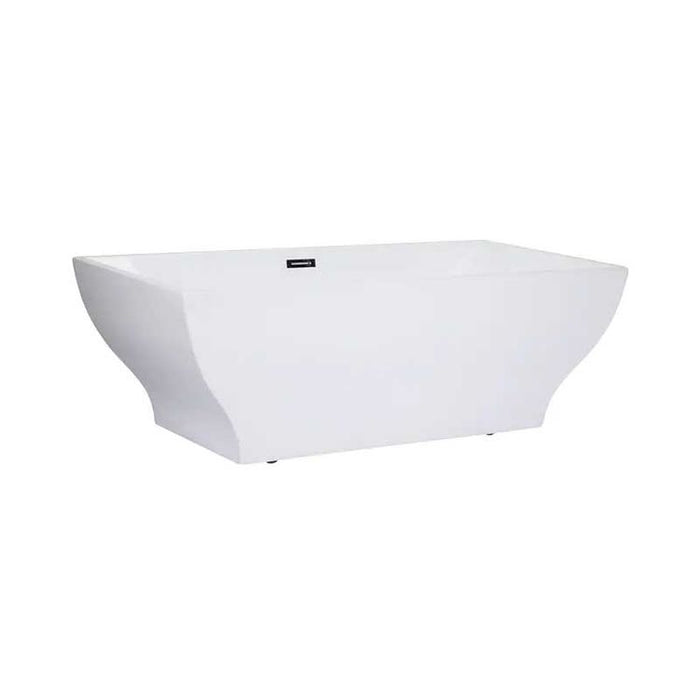 Trone Roshelle 66" x 32" Freestanding Acrylic Soaker Tub in White