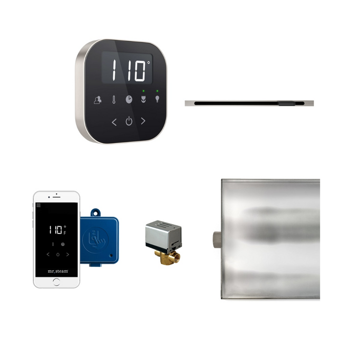 Mr. Steam Air Butler Package with Linear Steamhead in Brushed Nickel