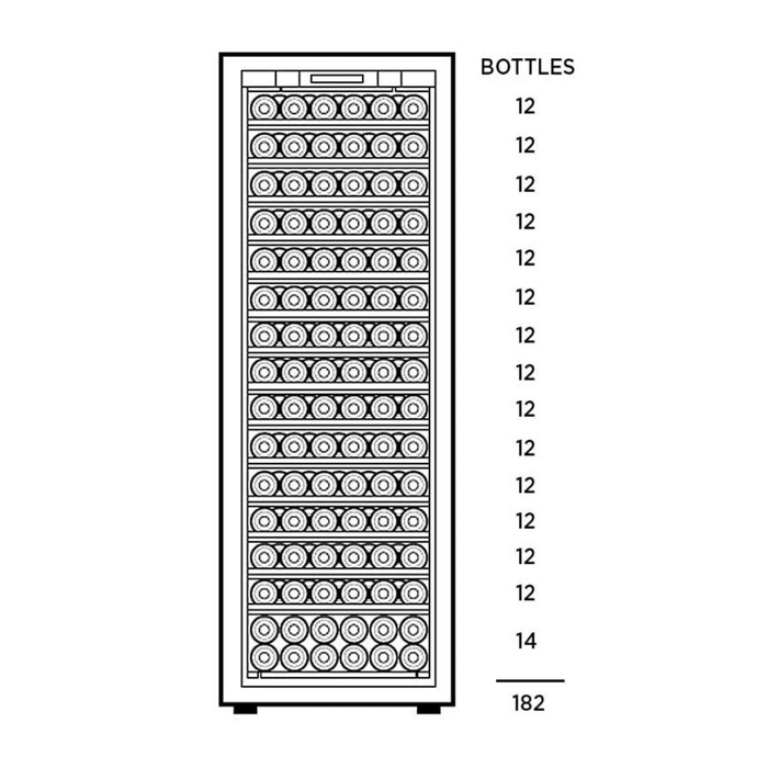 Transtherm Prestige Ermitage Wine Cabinet in Black