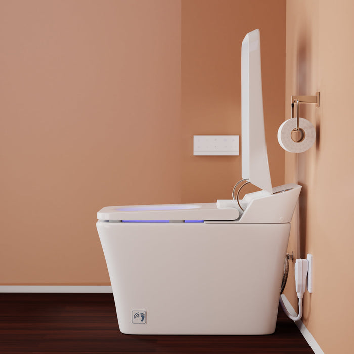 Trone STCH Smart Bidet Toilet with ToeTouch, Auto Open, White