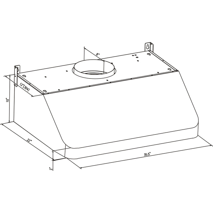 Empava 36-inch 500 CFM Ducted Under-Cabinet Range Hood in Stainless Steel