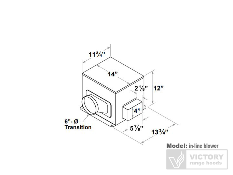 VICTORY Q2 36 inch Range Hood Insert with 450/600 CFM Remote Blower in Stainless Steel