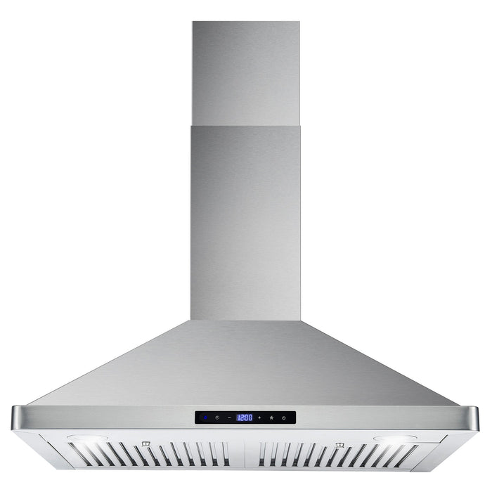 Cosmo 30" 380 CFM Convertible Wall Mount Range Hood with Digital Touch Controls and Carbon Filter Kit Included