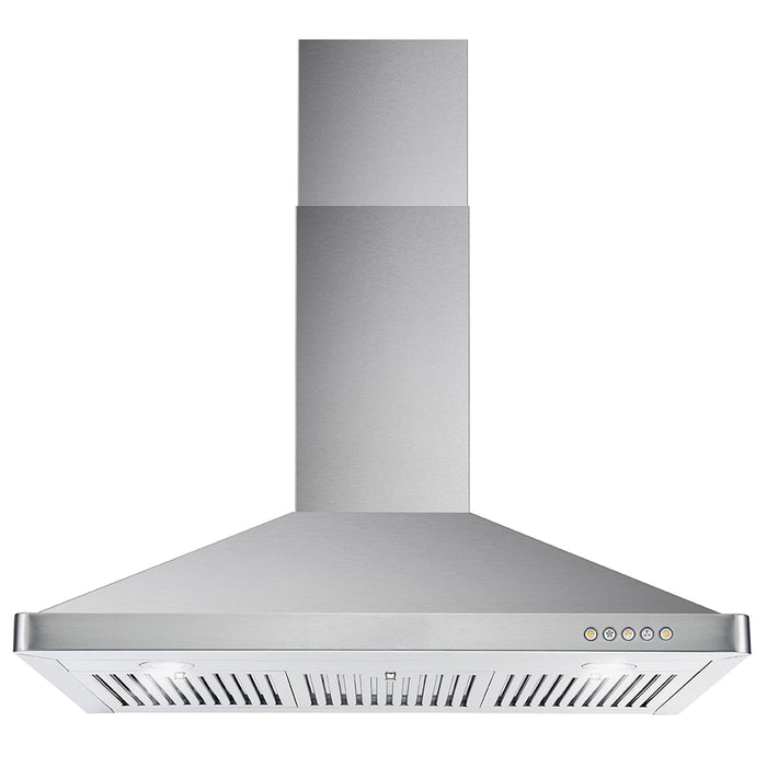 Cosmo 36" 380 CFM Convertible Wall Mount Range Hood with Push Button Controls and Carbon Filter Kit