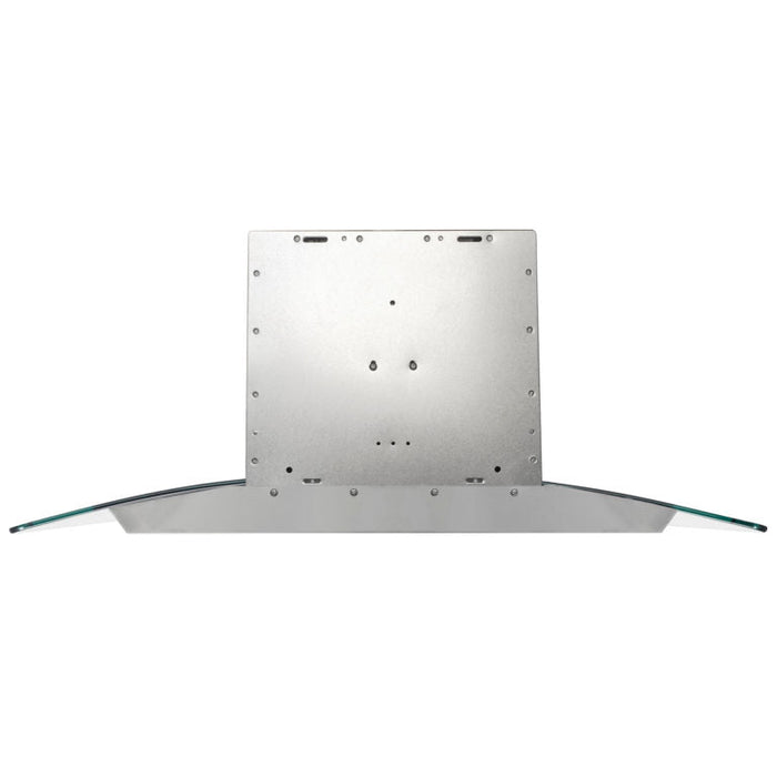 Cosmo 30" Convertible Wall-Mounted Range Hood with 380 CFM, Glass Canopy, Push Button Controls, and Carbon Filter Kit