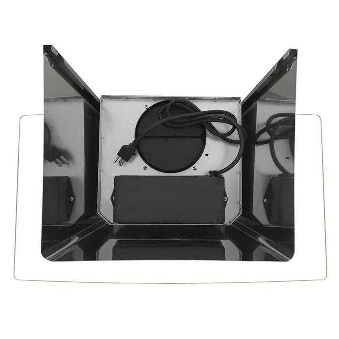 Cosmo 36" 380 CFM Wall-Mount Range Hood with Glass Canopy and Push-Button Controls – Convertible Venting System