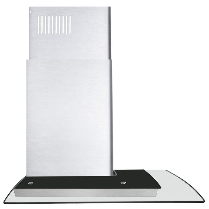 Cosmo 30" 380 CFM Wall-Mount Range Hood with Glass Canopy & Digital Touch Controls – Convertible Venting in Stainless Steel