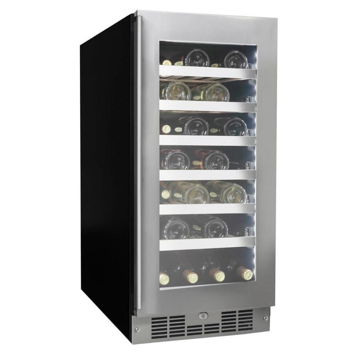 Danby Silhouette Professional Tuscany Series Wine Cooler, 27-Bottle Capacity with LED Lighting