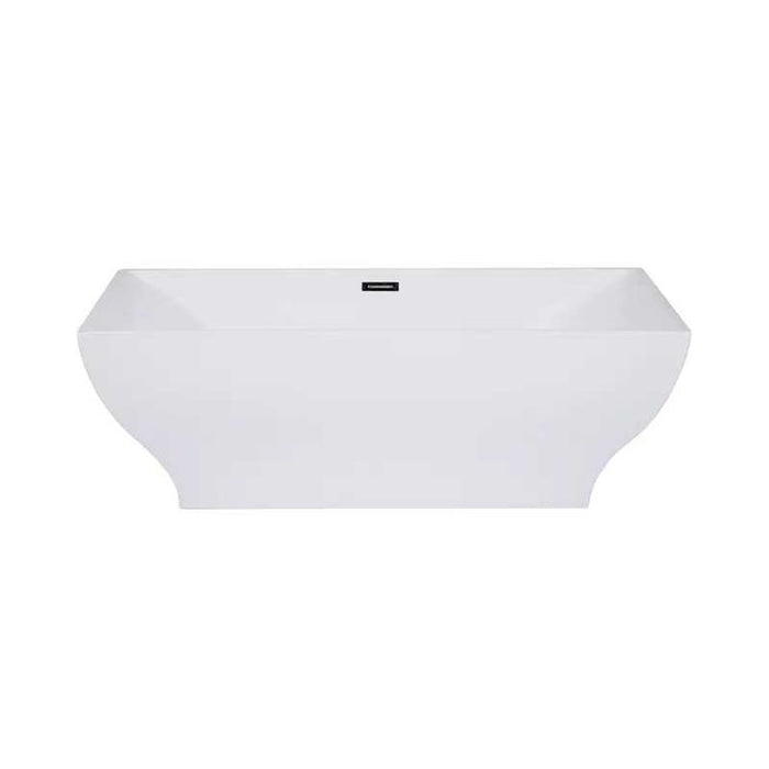 Trone Roshelle 66" x 32" Freestanding Acrylic Soaker Tub in White