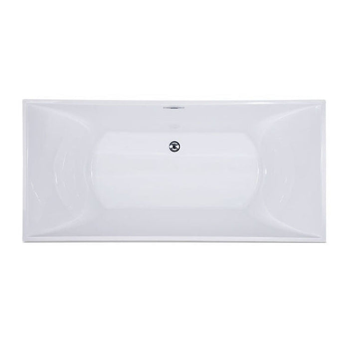 Trone Roshelle 66" x 32" Freestanding Acrylic Soaker Tub in White