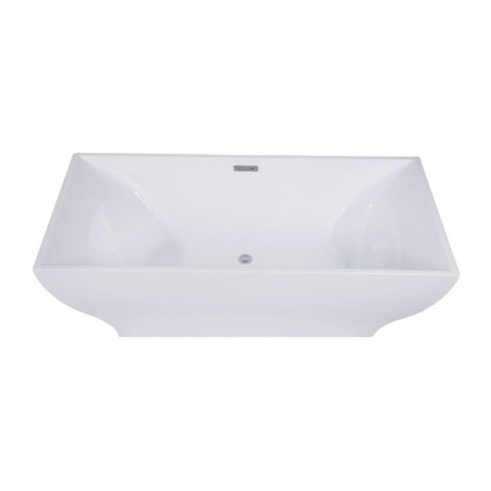 Trone Roshelle 66" x 32" Freestanding Acrylic Soaker Tub in White