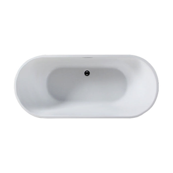 Bryn 67" x 30" Freestanding Soaker Tub, White, BRYN67