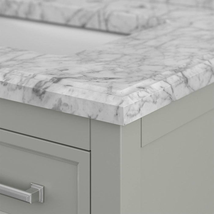 Affinity 31" Single Sink Vanity with White and Gray Carrara Marble Countertop