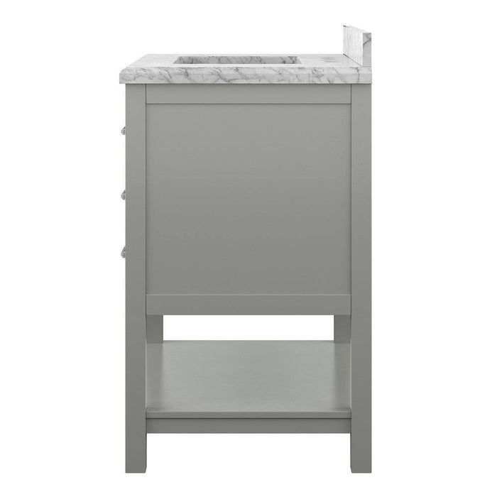 Affinity 31" Single Sink Vanity with White and Gray Carrara Marble Countertop