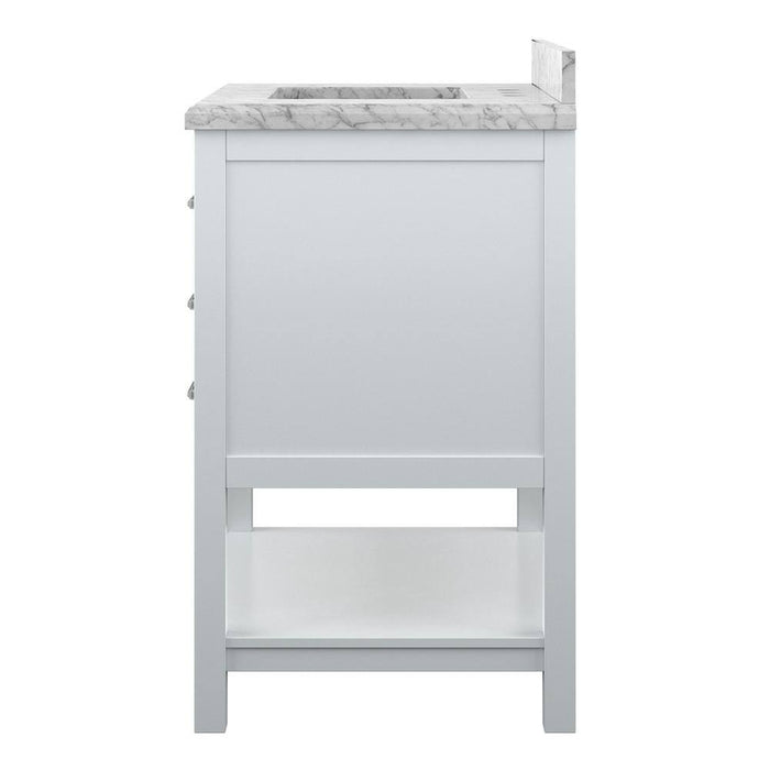 Affinity 31" Single Sink Vanity with White and Gray Carrara Marble Countertop