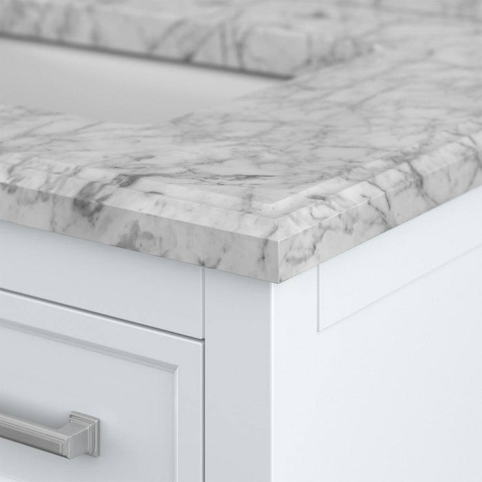 Affinity 31" Single Sink Vanity with White and Gray Carrara Marble Countertop