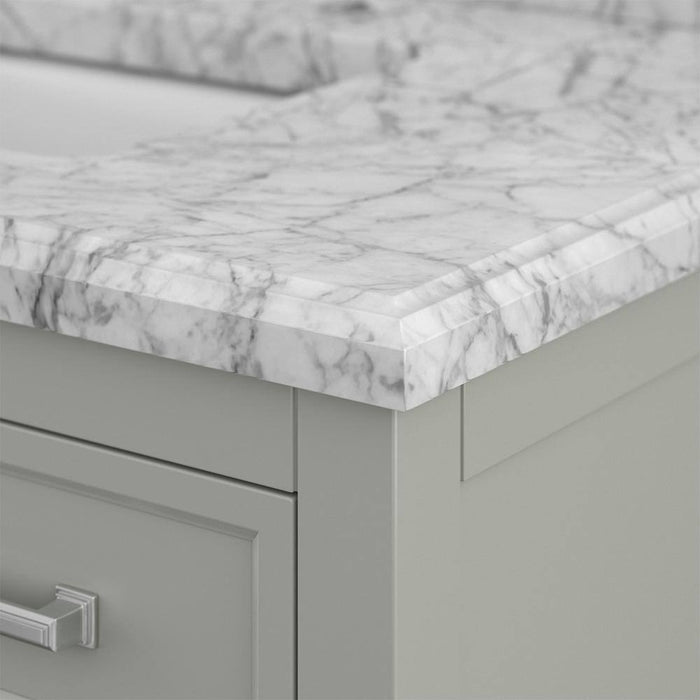 Affinity 37" Single Sink Vanity with White & Gray Carrara Marble Top