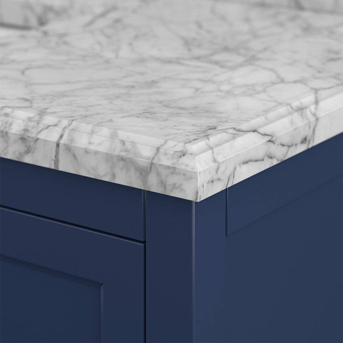 Affinity 49" Single Sink Vanity with White & Gray Carrara Marble Top