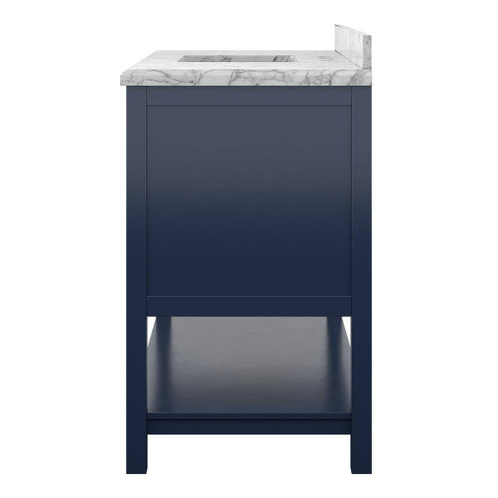 Affinity 49" Single Sink Vanity with White & Gray Carrara Marble Top