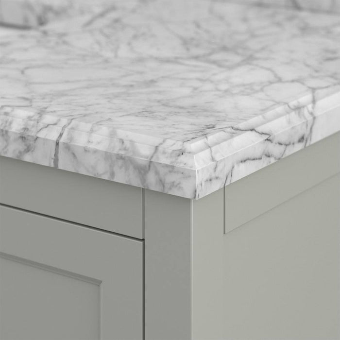 Affinity 49" Single Sink Vanity with White & Gray Carrara Marble Top