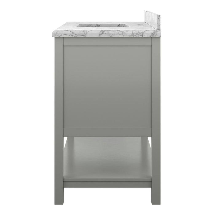 Affinity 49" Single Sink Vanity with White & Gray Carrara Marble Top