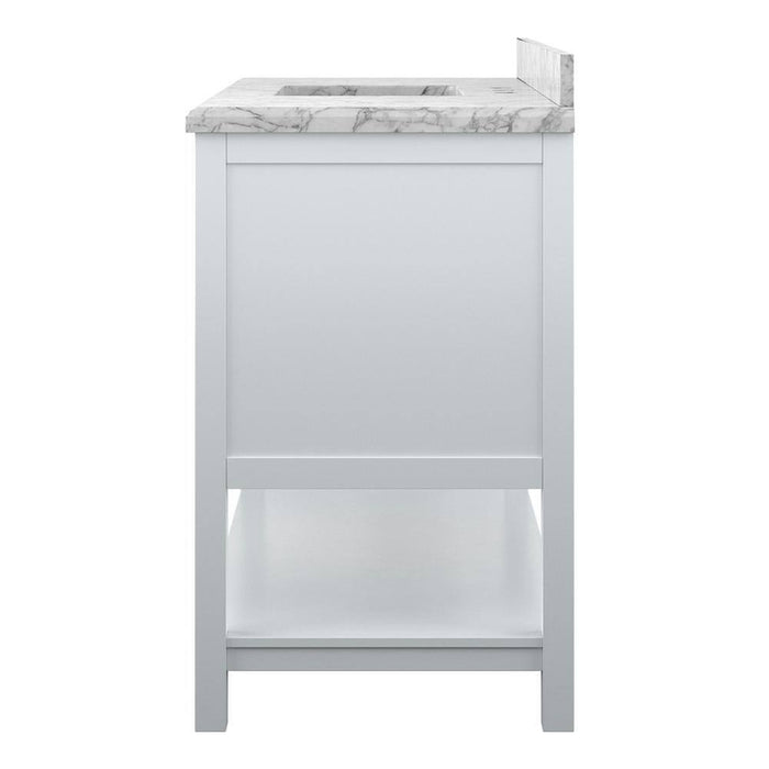 Affinity 49" Single Sink Vanity with White & Gray Carrara Marble Top