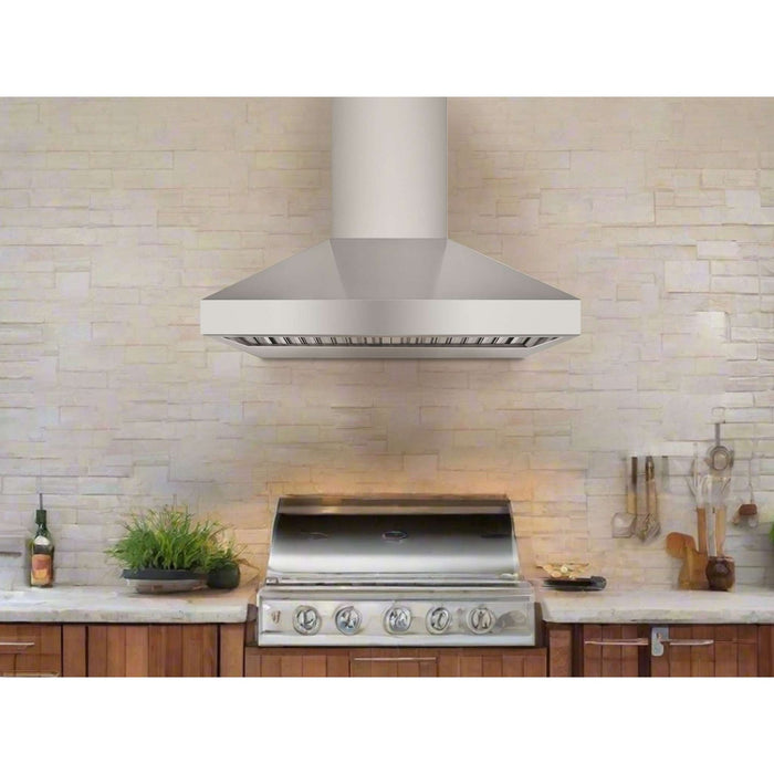 Victory Twister BBQ 42 Inch 1200 CFM Outdoor Wall Mounted BBQ Range Hood in Stainless Steel