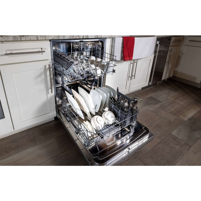 BREDA 24 in. Tall Tub Dishwasher with Pocket Handle Panel in Stainless Steel