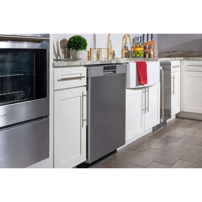 BREDA 24 in. Tall Tub Dishwasher with Pocket Handle Panel in Stainless Steel