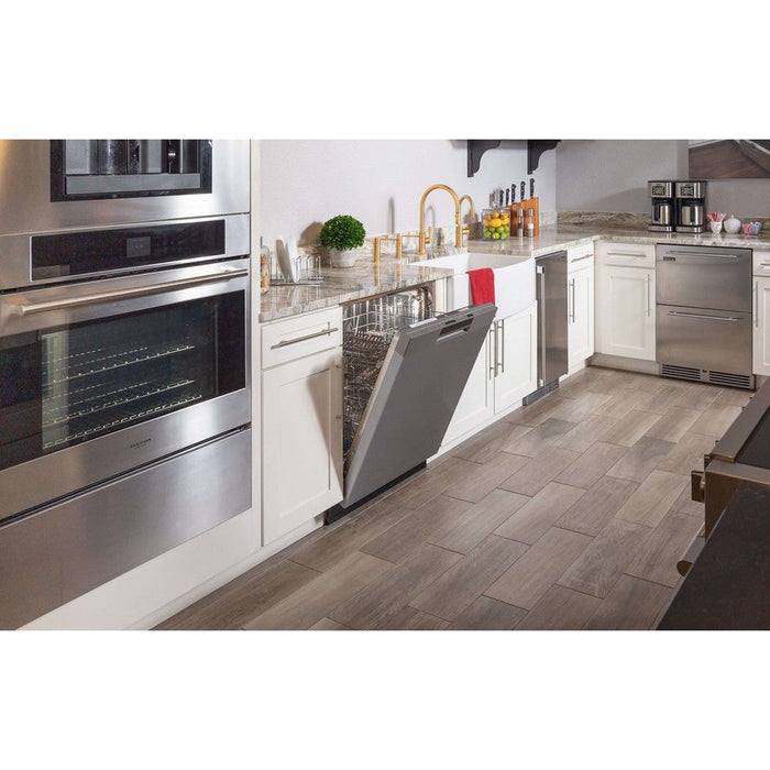 BREDA 24 in. Tall Tub Dishwasher with Pocket Handle Panel in Stainless Steel