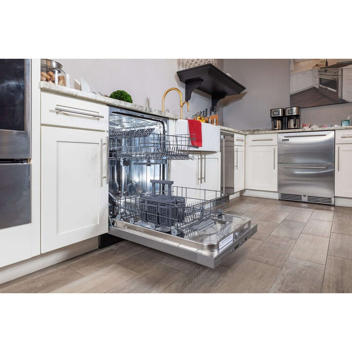 BREDA 24 in. Tall Tub Dishwasher with Pocket Handle Panel in Stainless Steel