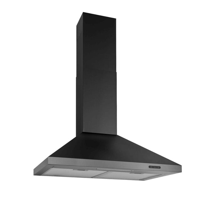 Broan Elite 30-inch EW48 Series Pyramid Chimney Range Hood, 460 CFM Max Blower in Black Stainless Steel