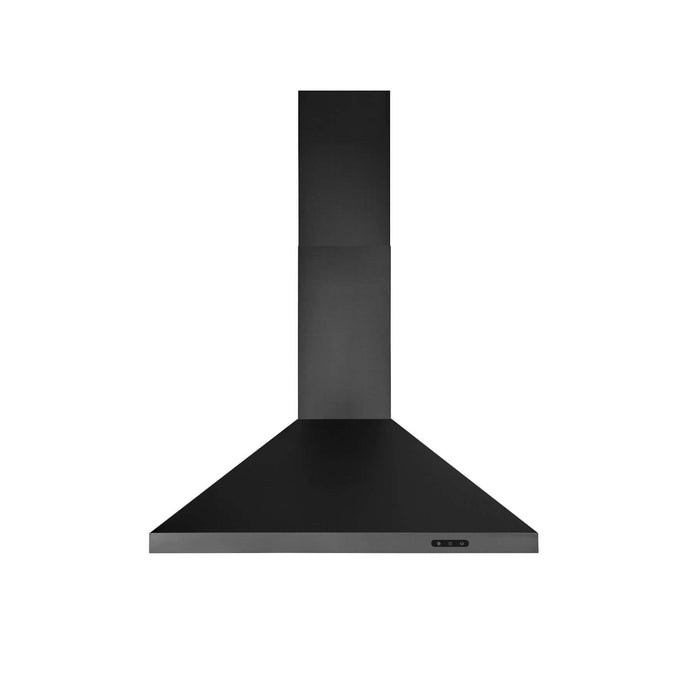 Broan Elite 30-inch EW48 Series Pyramid Chimney Range Hood, 460 CFM Max Blower in Black Stainless Steel