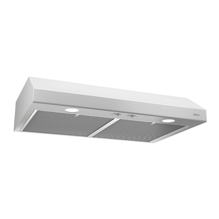 Broan Glacier 30-inch Range Hood, 300 Max Blower CFM, 5 Sones in Stainless Steel