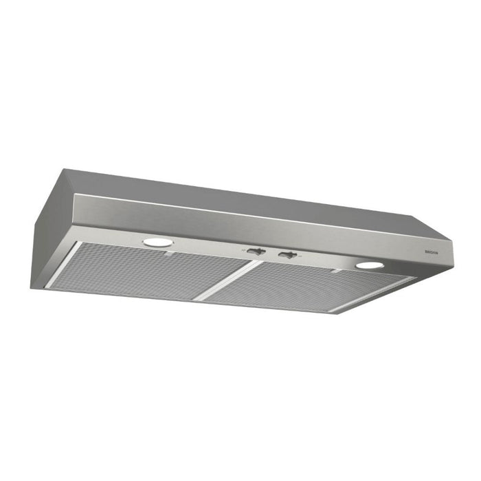 Broan Glacier 30-inch Range Hood, 300 Max Blower CFM, 5 Sones in Stainless Steel