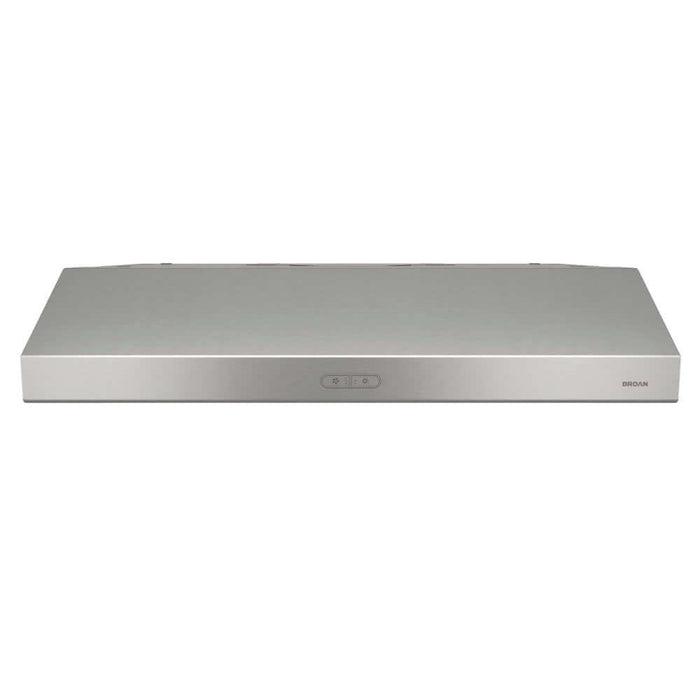 Broan Glacier 30-inch Convertible Under-Cabinet Range Hood, 375 Max Blower CFM in Stainless Steel