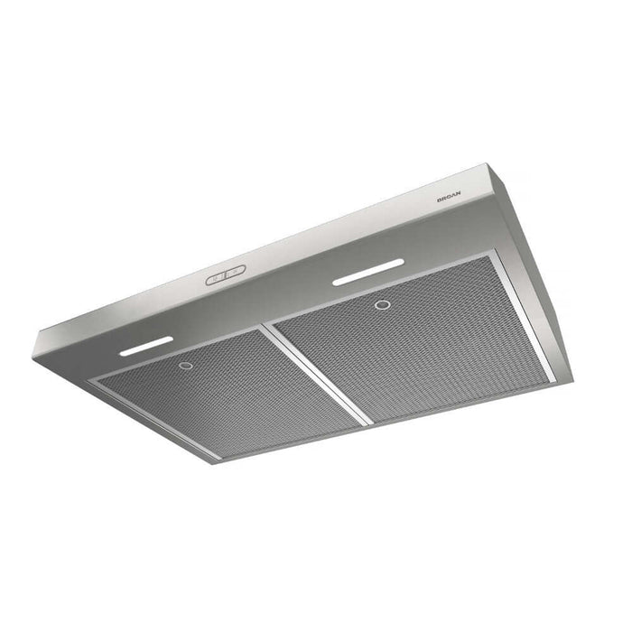 Broan Glacier 30-inch Convertible Under-Cabinet Range Hood, 375 Max Blower CFM in Stainless Steel