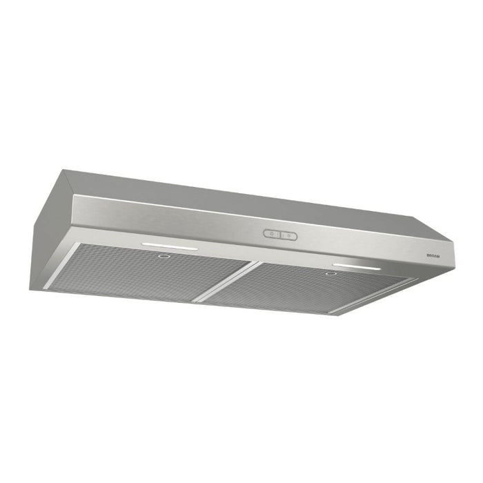 Broan Glacier 30-inch Convertible Under-Cabinet Range Hood, 375 Max Blower CFM in Stainless Steel