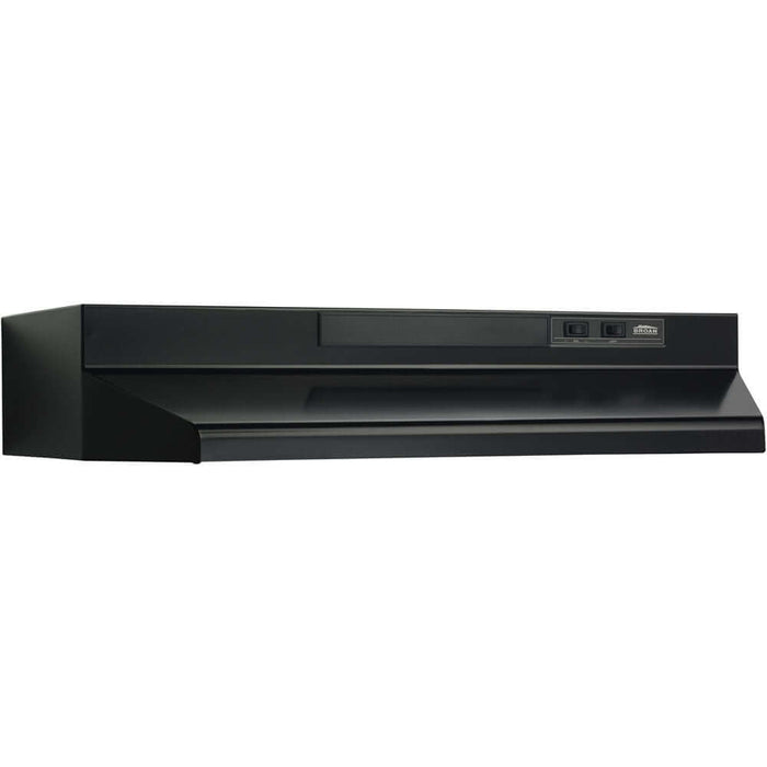 Broan 30-Inch Convertible Under-Cabinet Range Hood, 230 Max Blower CFM in Black