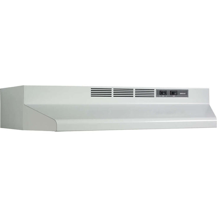 Broan 30-Inch Convertible Under-Cabinet Range Hood, 230 Max Blower CFM in Monochromatic White