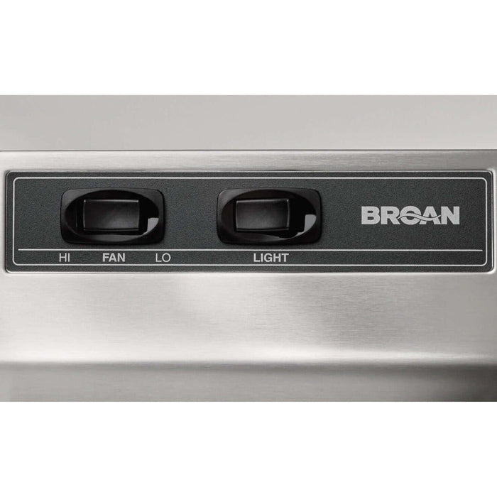 Broan 30-Inch Non-Ducted Under-Cabinet Range Hood, 190 Max CFM in Stainless Steel