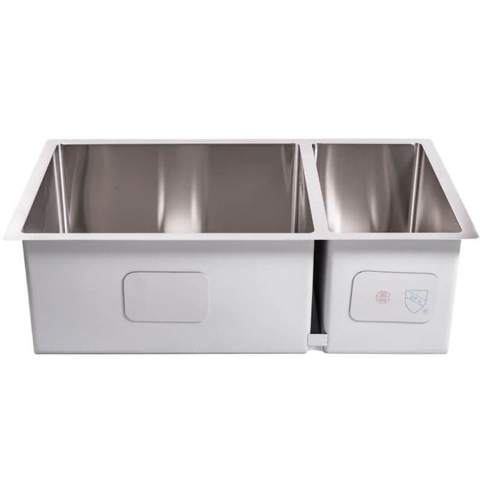 Cameo 32-Inch Stainless Steel 70/30 Double Basin Sink