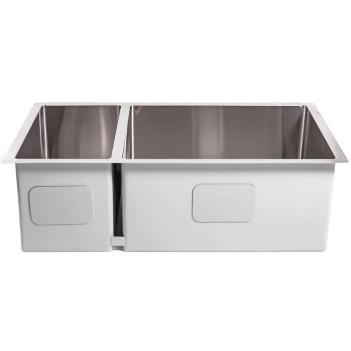 Cameo 32-Inch Stainless Steel 70/30 Double Basin Sink