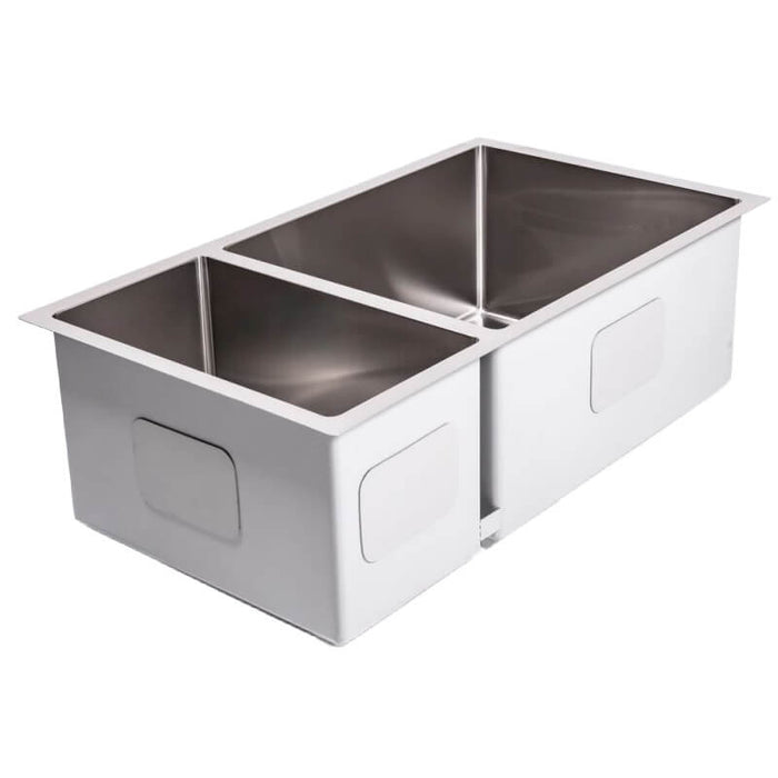 Cameo 32-Inch Stainless Steel 70/30 Double Basin Sink