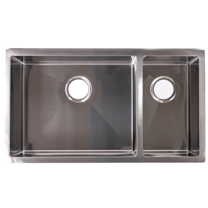 Cameo 32-Inch Stainless Steel 70/30 Double Basin Sink