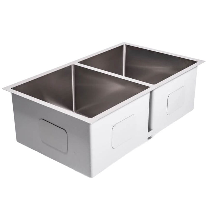 Cameo 32-Inch Stainless Steel 50/50 Double Basin Sink