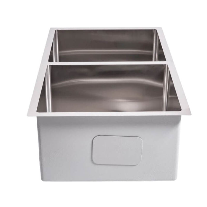 Cameo 32-Inch Stainless Steel 50/50 Double Basin Sink