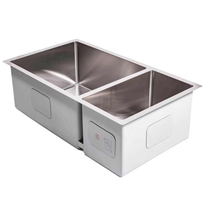 Cameo 32-Inch Stainless Steel 70/30 Double Basin Sink