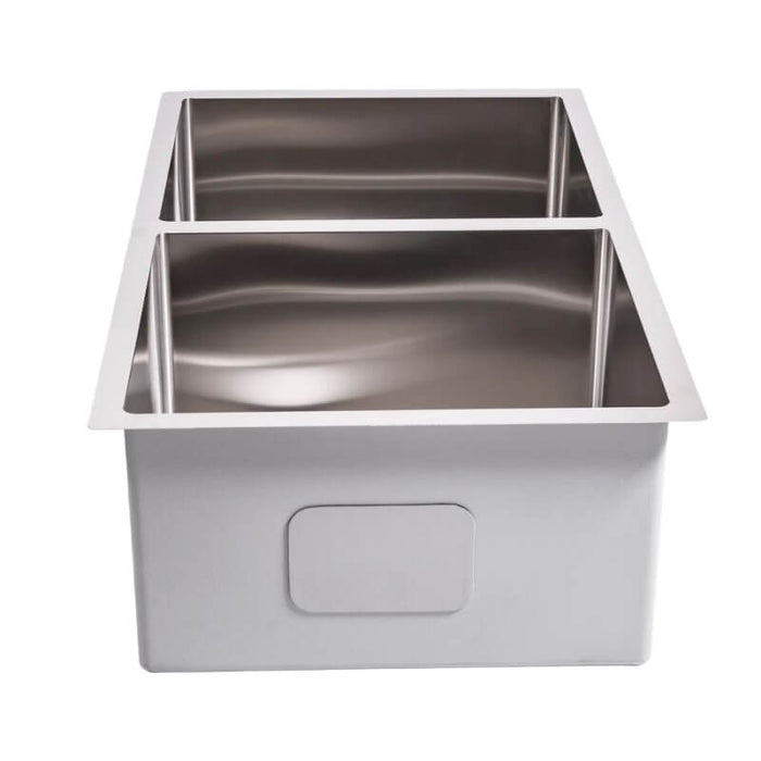 Cameo 32-Inch Stainless Steel 50/50 Double Basin Sink