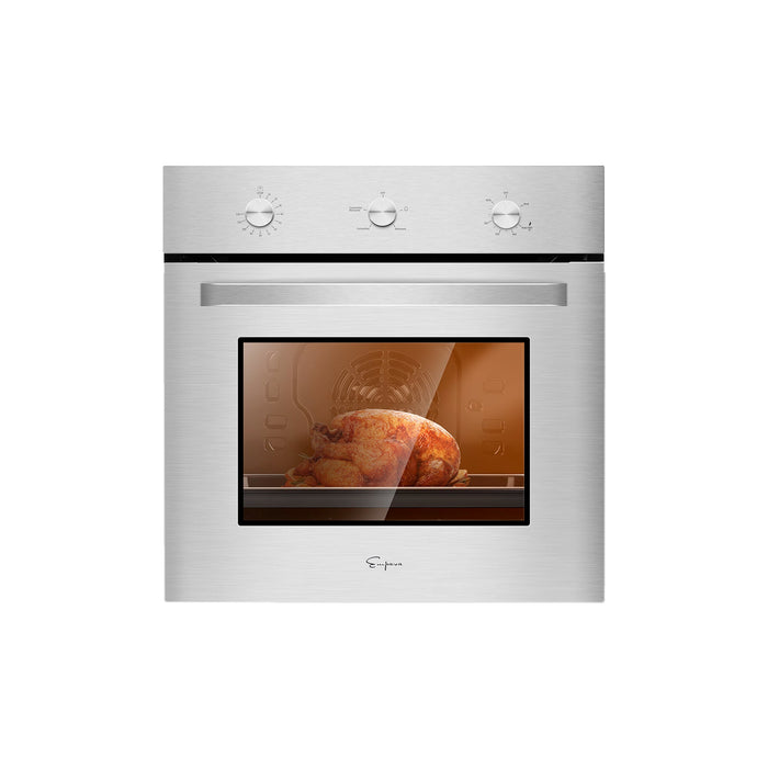 Empava 24-Inch 2.3 Cu. Ft. Single Gas Wall Oven - Designed for Natural Gas Only in Stainless Steel